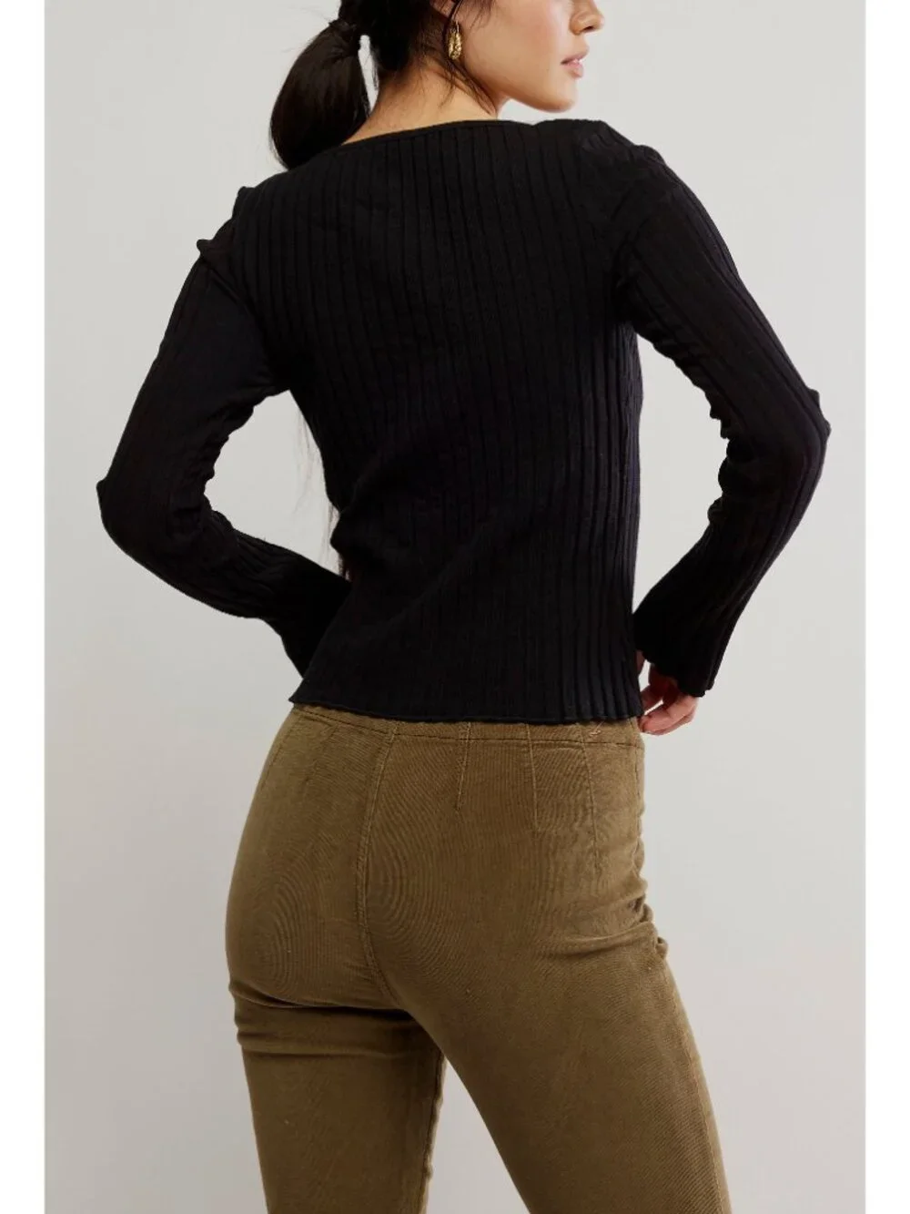 FREE PEOPLE Tilly Long Sleeve / Black - Picture 4 of 6